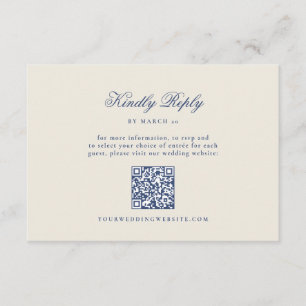Informações Cartão de Resposta de Casamento em Código QR Dusty
