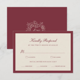 Informações Cartão de Resposta de Casamento Formal com Abóbora