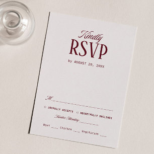 Informações Cartão de Resposta de Casamento Luxo Marfim e Borg