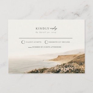 Informações Cartão de Resposta de Casamento Misty Cape Cod Ros