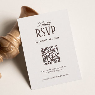 Informações Cartão de Resposta de Casamento Old Money Creme e 