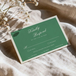 Informações Cartão de Resposta de Casamento Préppy do Clube de