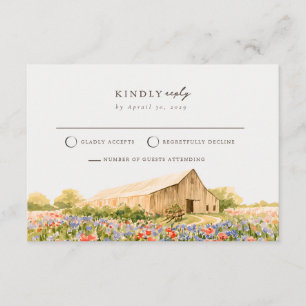 Informações Cartão de Resposta de Casamento Provence Wildflowe