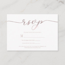 Informações Cartão de Resposta de Casamento R.S.V.P. com Letra