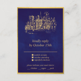 Informações Cartão de resposta de conto de fadas castelo capri