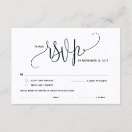 Informações Cartão de Resposta de RSVP com Elegância Moderna