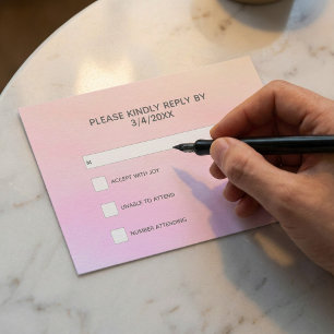 Informações Cartão de resposta de RSVP com enfeite de aquarela