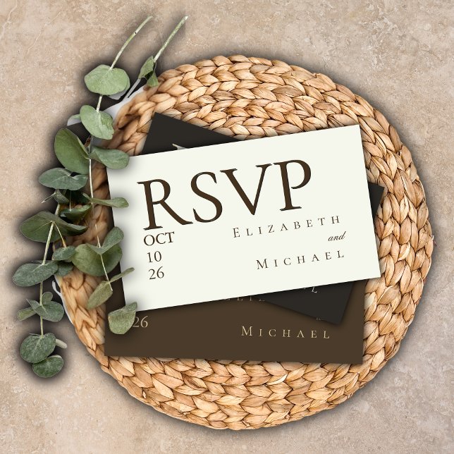 Informações Cartão de Resposta de RSVP de Casamento Boho Minim (Criador carregado)