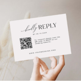 Informações Cartão de Resposta de RSVP de Site Minimalista com