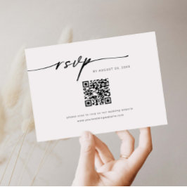 Informações Cartão de Resposta de RSVP de Site Minimalista com