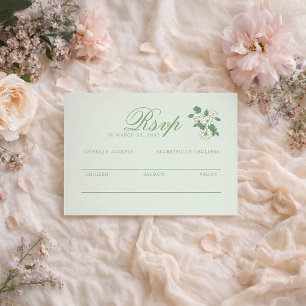 Informações Cartão de Resposta de RSVP para Casamento no Jardi