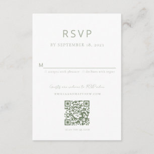 Informações Cartão de Resposta Minimalista Verde Sage