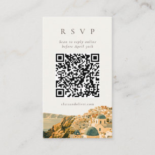 Informações Cartão de Resposta QR para Casamento na Costa da C