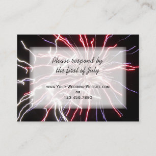 Informações Cartão de Resposta RSVP de Casamento do Fireworks