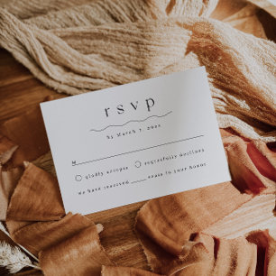 Informações Cartão de Resposta RSVP de Casamento Simples Moder