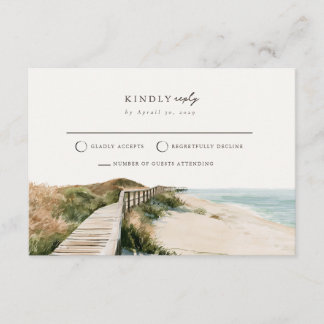 Informações Cartão de Resposta RSVP Dune Grass Shore Outer Ban