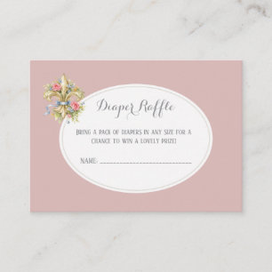 Informações Cartão de rifa de fralda Fleur de Lys Baby Shower
