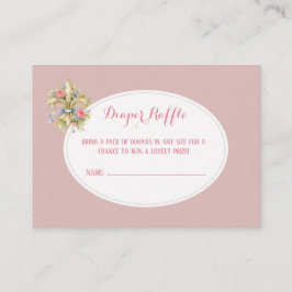 Informações Cartão de rifa de fralda Fleur de Lys Baby Shower