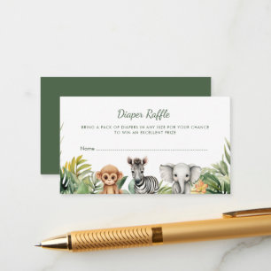 Informações Cartão de rifa de fralda Safari Wild One