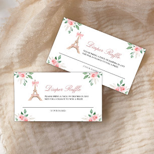 Informações Cartão de rifa de fraldas Bonjour Bebe French Cafe