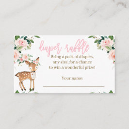 Informações Cartão de rifa de fraldas de Animais da Floresta p
