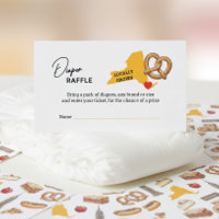 Cartão de Rifa de Fraldas do Ícone de Pretzel Cult