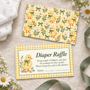 Informações Cartão de Rifa de Fraldas Little Duckling Yellow G