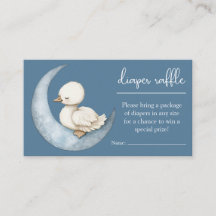 Cartão de Rifa de Fraldas Little Goose Chá de Bebê