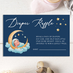 Informações Cartão de Rifa de Fraldas Navy Celestial Moon Baby