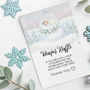 Informações Cartão de rifa de fraldas Our Little Snowbaby show