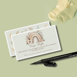 Informações Cartão de Rifas de Fraldas para Bebê Boho Arco-íri