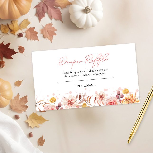 Informações Cartão de Rifas de Fraldas para Chá de Bebê (Criador carregado)