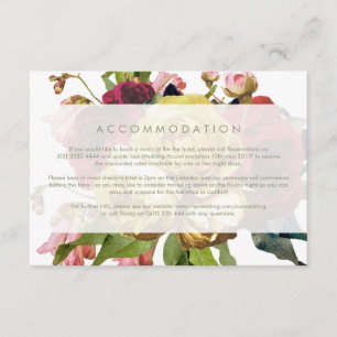 Informações Cartão de Rosa de Casamento do Jardim Inglês