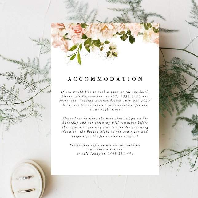 Informações Cartão de Rosa Romance Elegante para Casamento (Criador carregado)