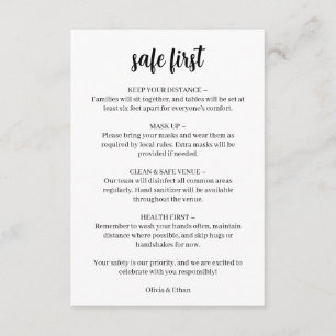 Informações Cartão de Roteiro Moderno de Segurança para Casame