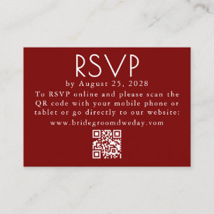 Informações Cartão de RSVP de Casamento Minimalista Moderno Ve