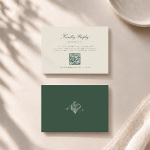 Informações Cartão de RSVP de casamento QR Lírio-do-Vale