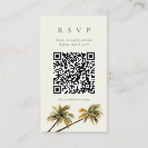 Informações Cartão de RSVP de Código QR da Costa Palm Malibu
