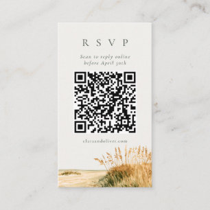 Informações Cartão de RSVP de Código QR da Golden Sea Oats San