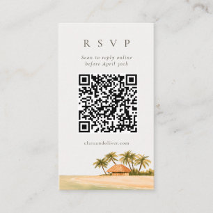 Informações Cartão de RSVP de Código QR da Riviera Maya à Beir