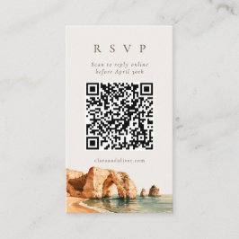 Informações Cartão de RSVP de Código QR do Arco do Penhasco do