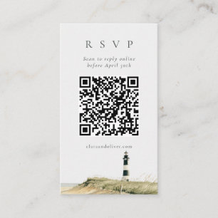 Informações Cartão de RSVP de Código QR do Farol Outer Banks C
