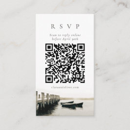 Informações Cartão de RSVP de Código QR Náutico do Porto de Ca