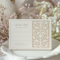 Cartão de RSVP Elegância Floral Islâmica