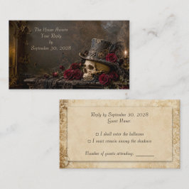 Informações Cartão de RSVP Gótico Steampunk