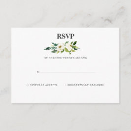 Informações Cartão de RSVP White Bloom