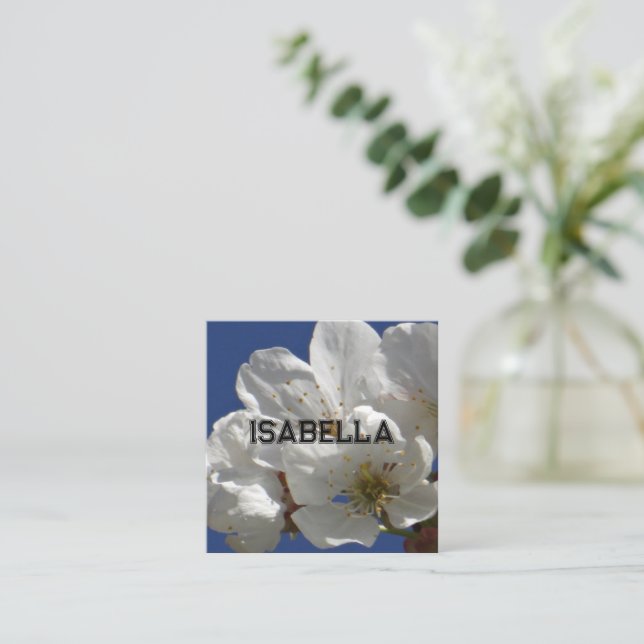 Informações Cartão de saudação da Flor Branca e Bonita (Em pé/Frente)