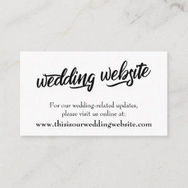 Informações Cartão de Site de Casamento BW com Tipografia Mini