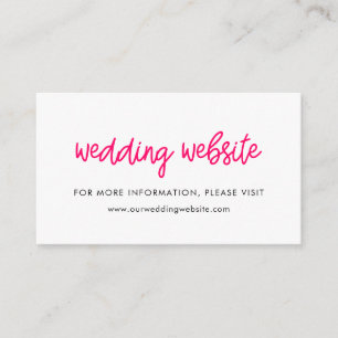 Informações Cartão de site de casamento com caligrafia moderna