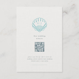 Informações Cartão de Site de Casamento Concha Azul Costeira